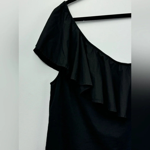 Nation LTD Ila Ruffle One shoulder in Jet Black size Large - Picture 7 of 7